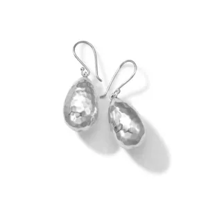 Classico Hammered Bead Earrings in Sterling Silver