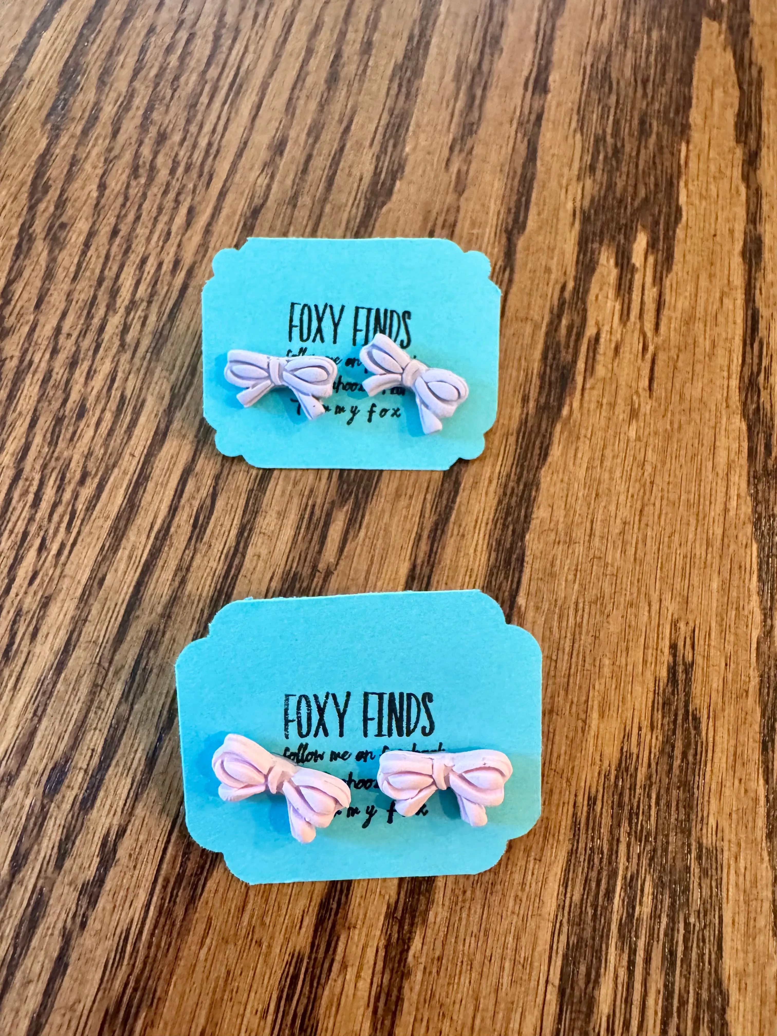 Clay Bow Stud Earrings