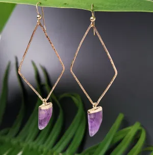 Cleansing Amethyst Crystal Earrings