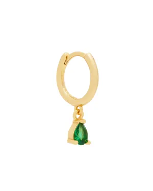 Clio Emerald Single Hoop