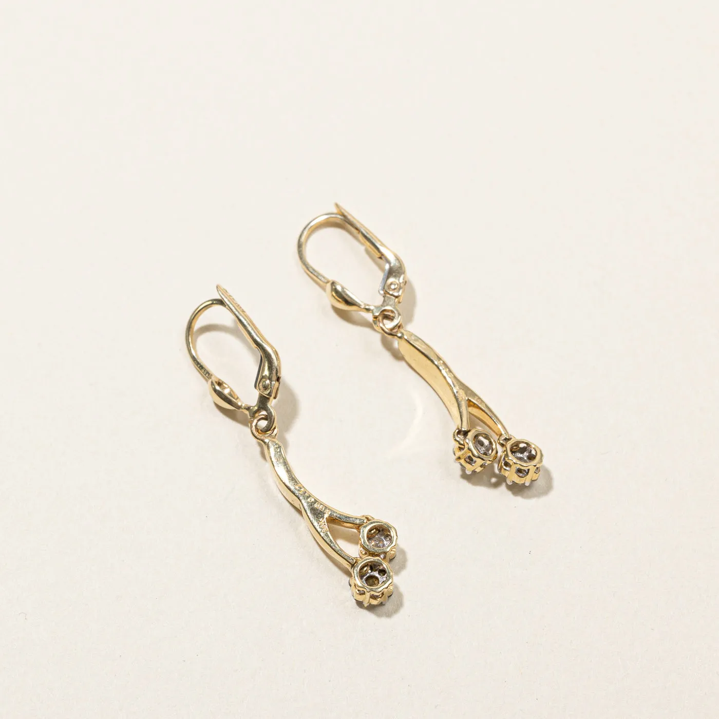 Cluster Diamond Dangle Earrings | 0.30ctw |