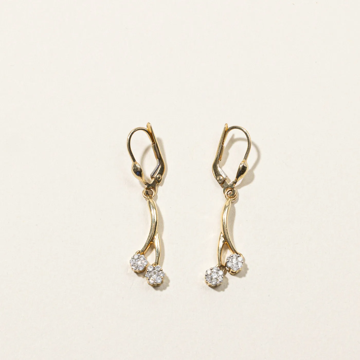 Cluster Diamond Dangle Earrings | 0.30ctw |