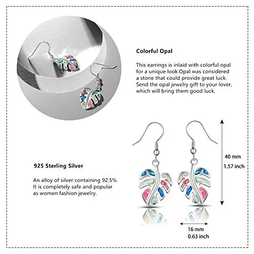 Colorful Opal Drop Earrings