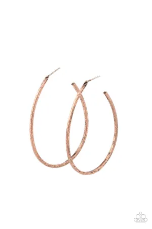Cool Curves Copper Paparazzi Earrings