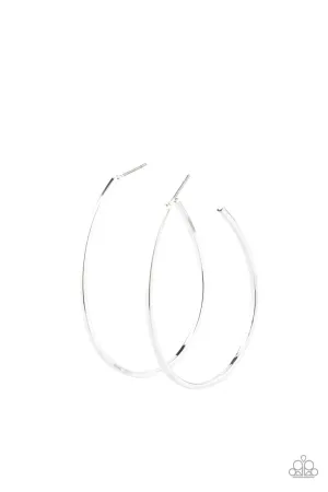 Cool Curves Silver Paparazzi Earrings