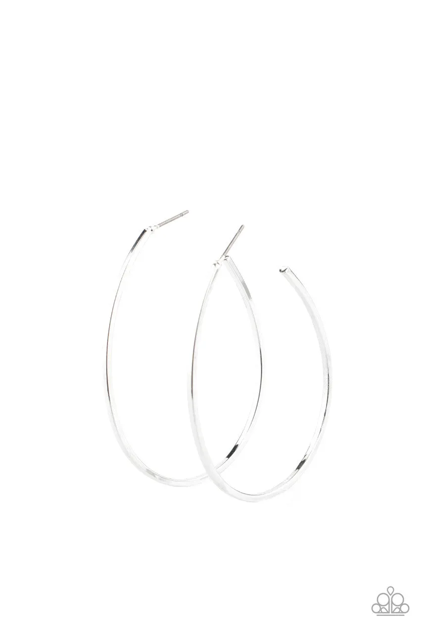 Cool Curves Silver Paparazzi Earrings