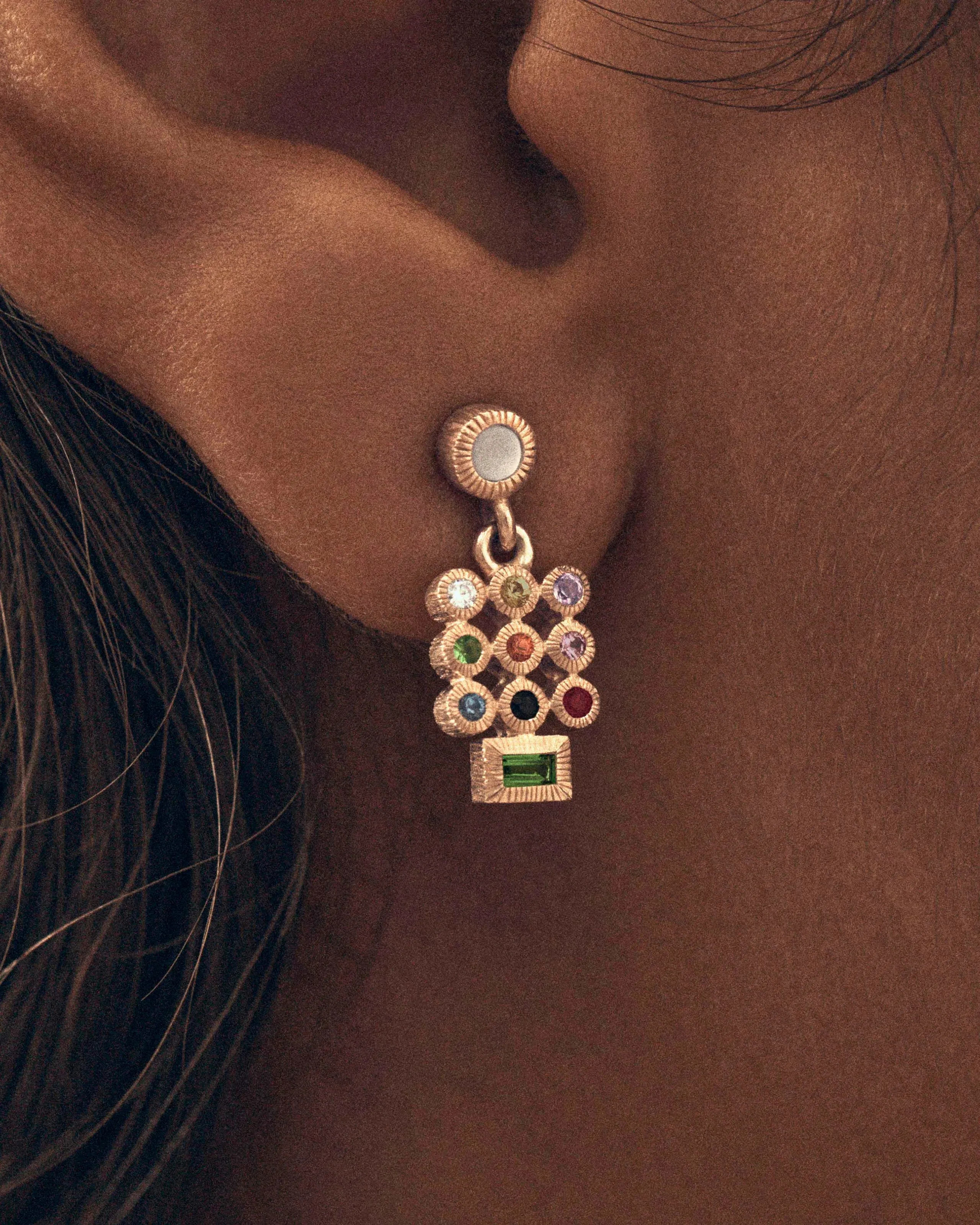 Cosmos Earrings - 9ct
