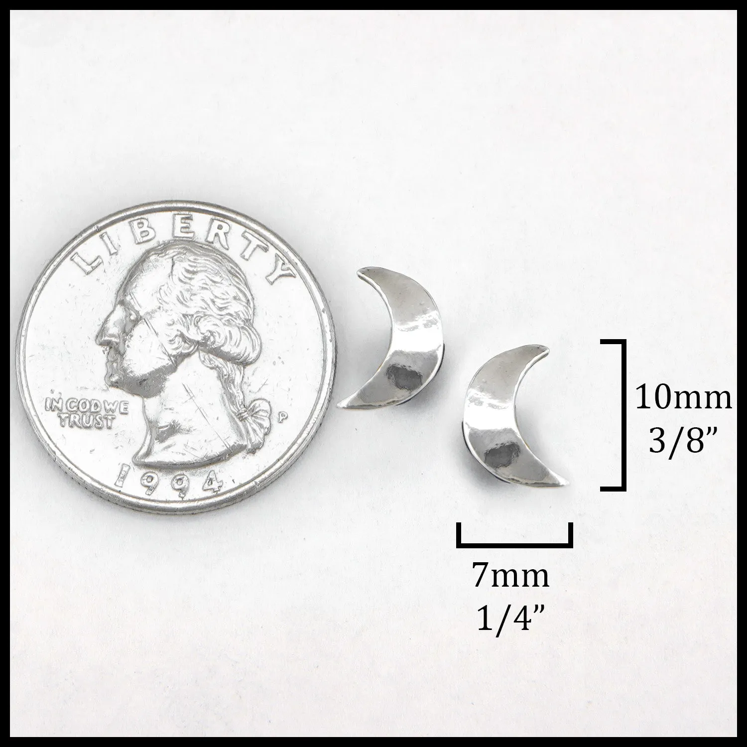 Crescent moon Post Earrings