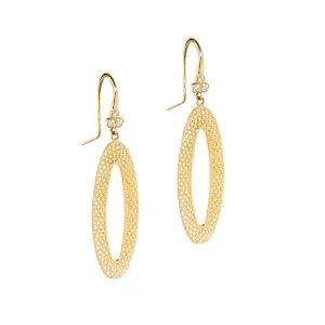 Crownwork® Oval Hoops Earrings with Diamonds
