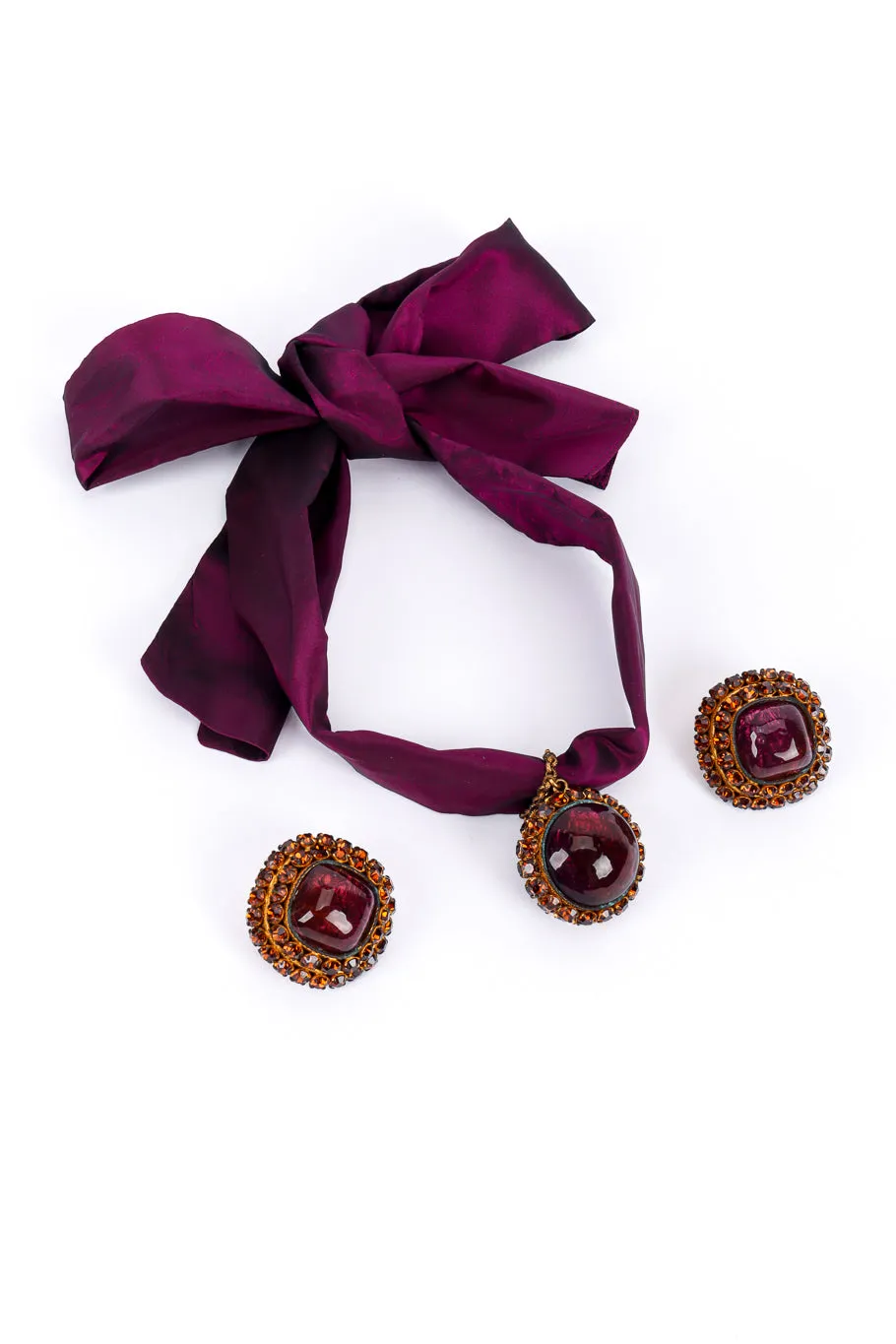 Crystal Gripoix Necklace & Earrings Set