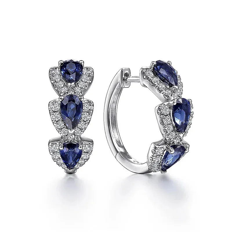 Cubic Zirconia Hoop Earrings Wedding Party Elegant Accessories for Women Anniversary
