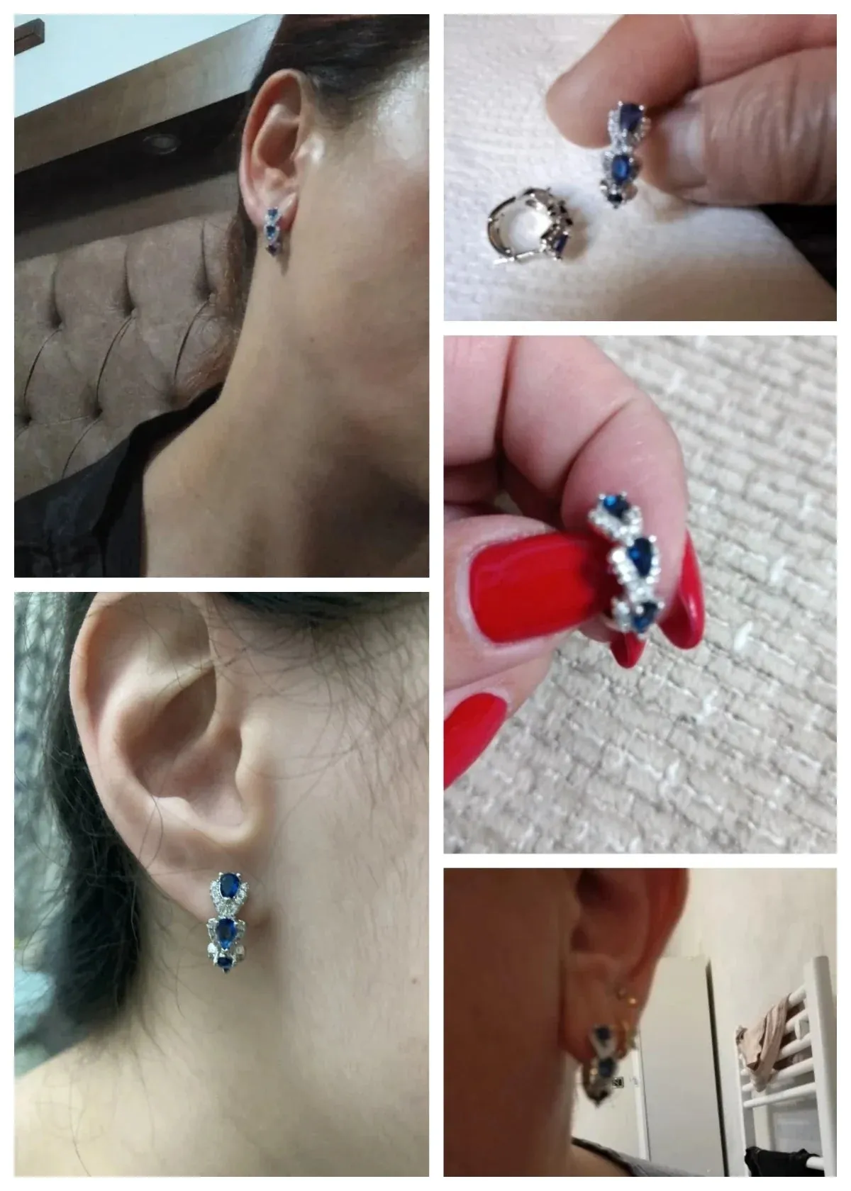 Cubic Zirconia Hoop Earrings Wedding Party Elegant Accessories for Women Anniversary
