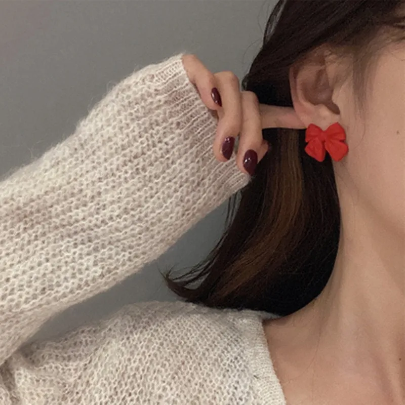 Cute Sweet Bow Stud Earrings