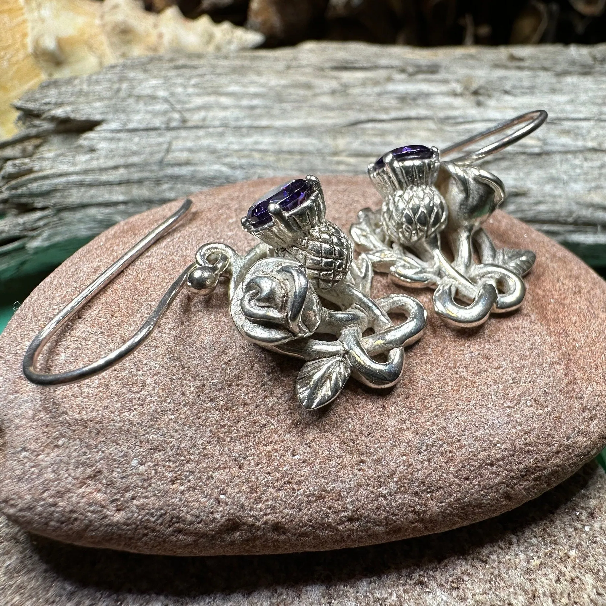 Cyrena Thistle Amethsyt Earrings