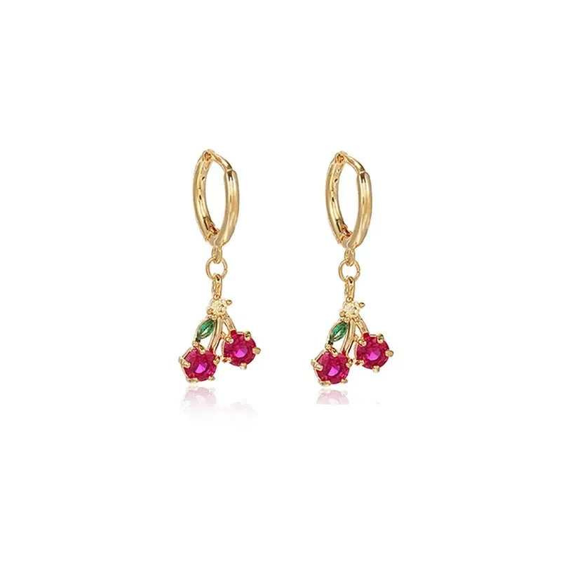 Dainty Fruit Hoop & Stud Earrings
