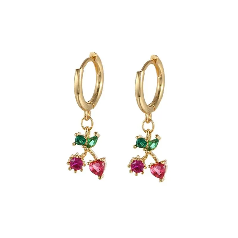 Dainty Fruit Hoop & Stud Earrings
