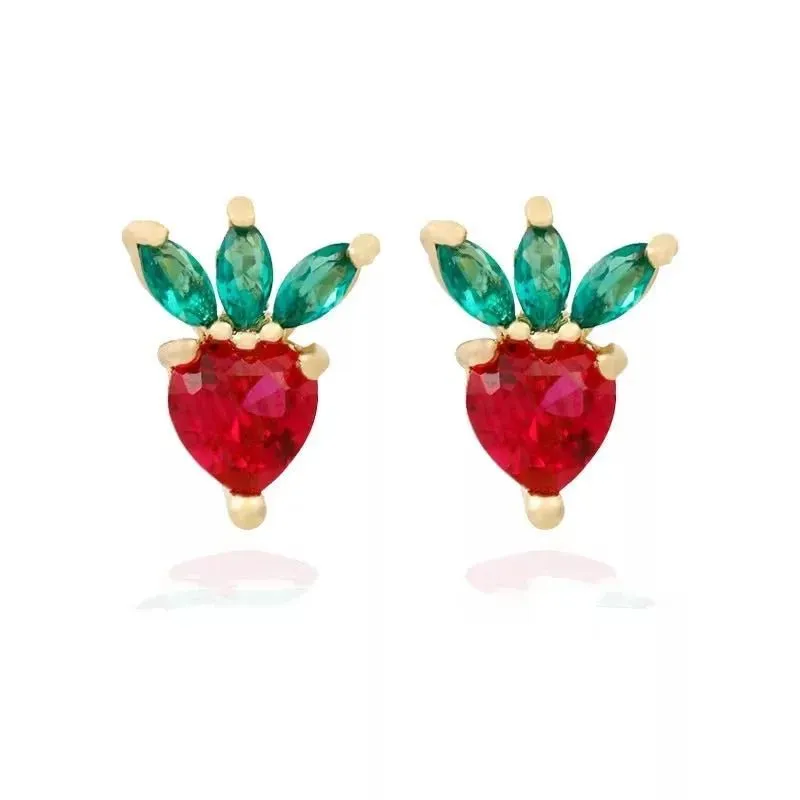 Dainty Fruit Hoop & Stud Earrings