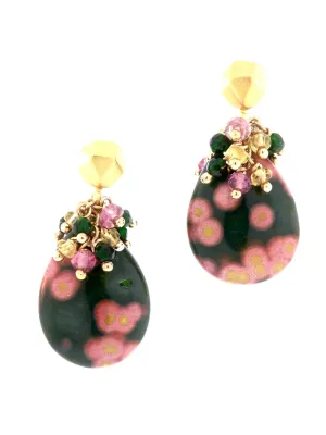 Dana Busch - Blossoming Plumeria Post Earrings, 1" x 0.5"