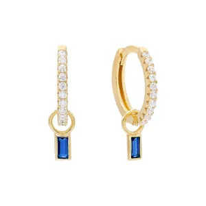 Dangling Baguette Huggie Earring