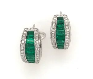 De Hago Emerald & Diamond Earring