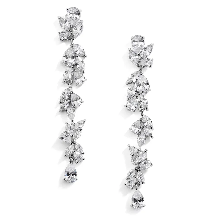 Deborah Drop Cluster Earrings
