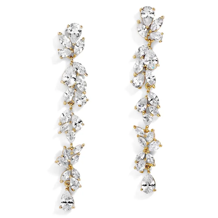 Deborah Drop Cluster Earrings