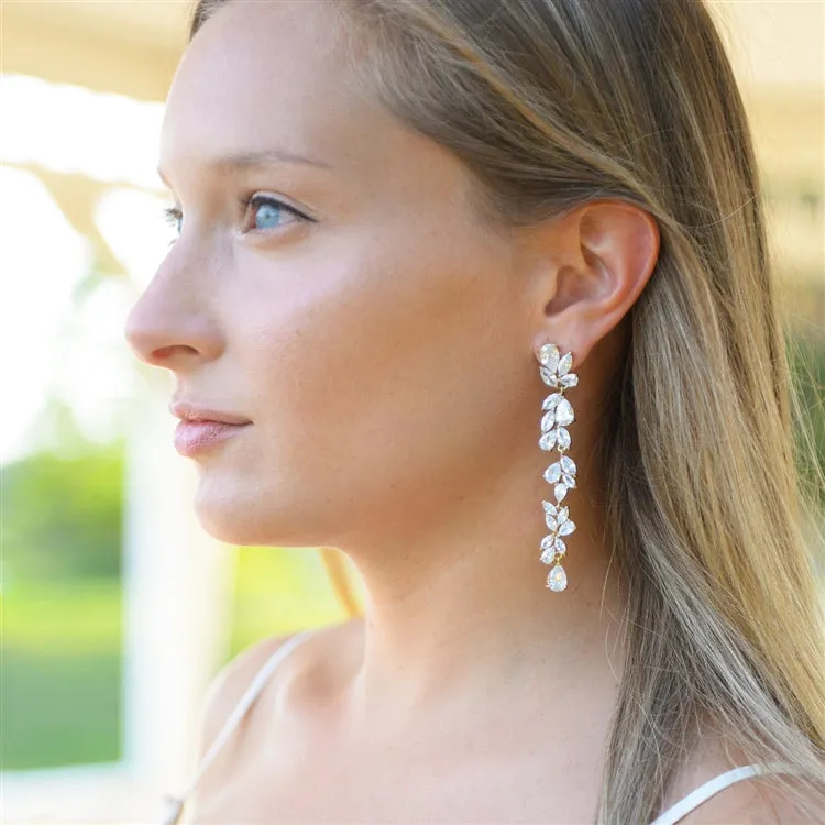 Deborah Drop Cluster Earrings