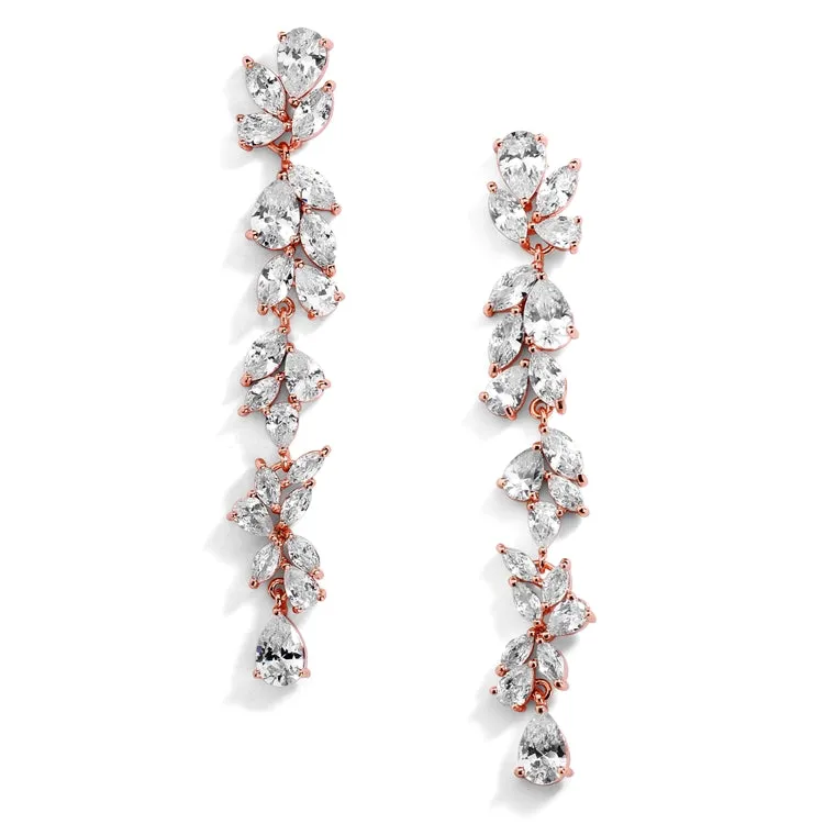 Deborah Drop Cluster Earrings
