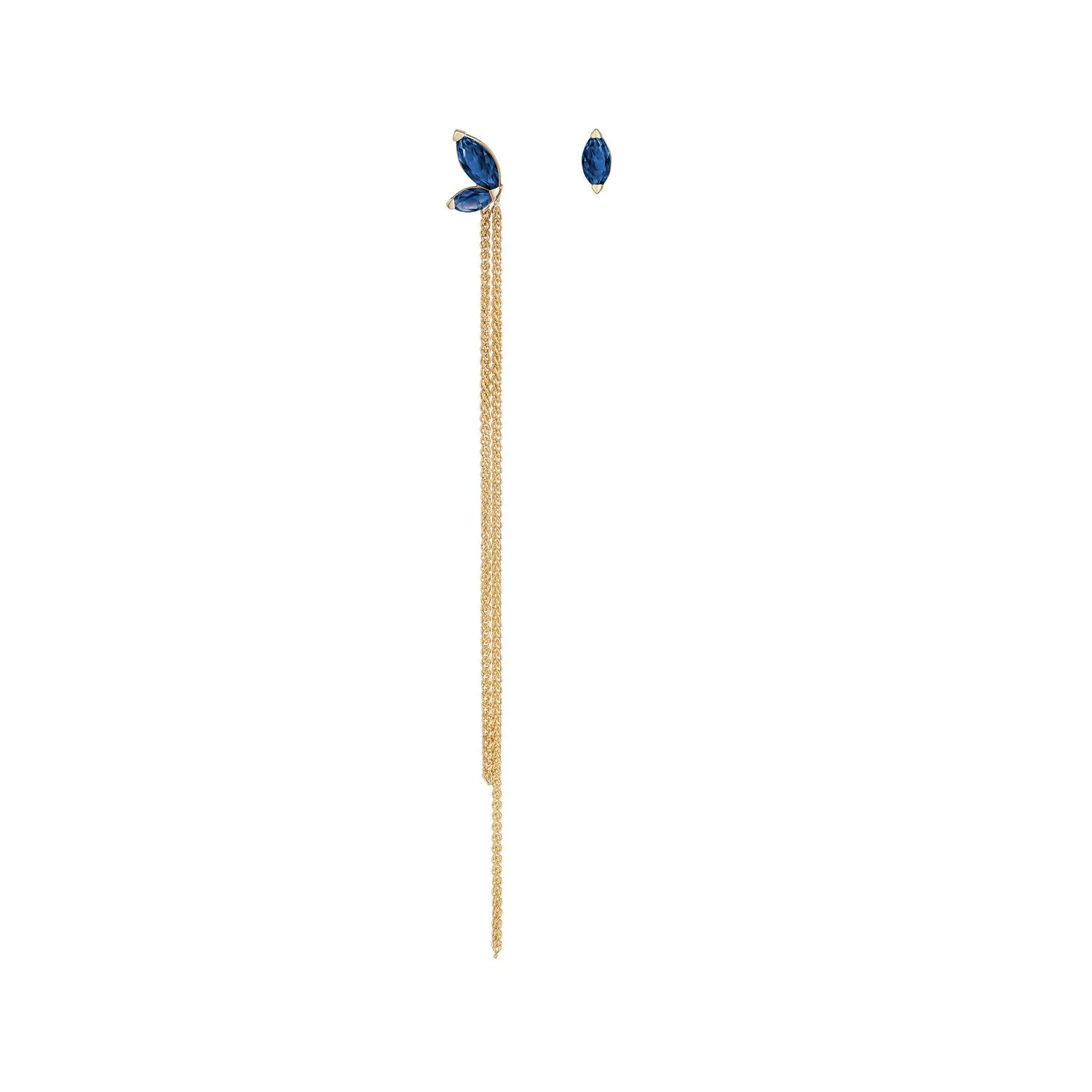 Defne Mismatch Earrings | Sapphire