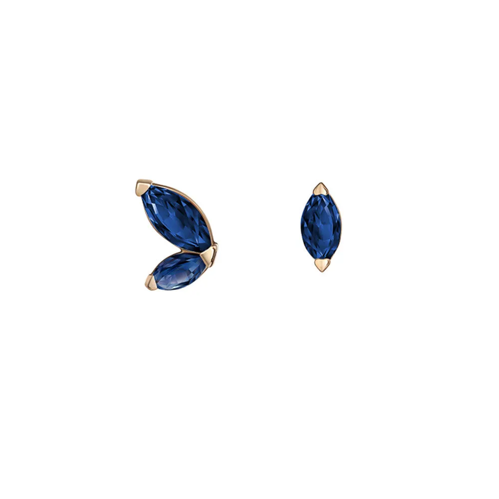 Defne Mismatch Earrings | Sapphire
