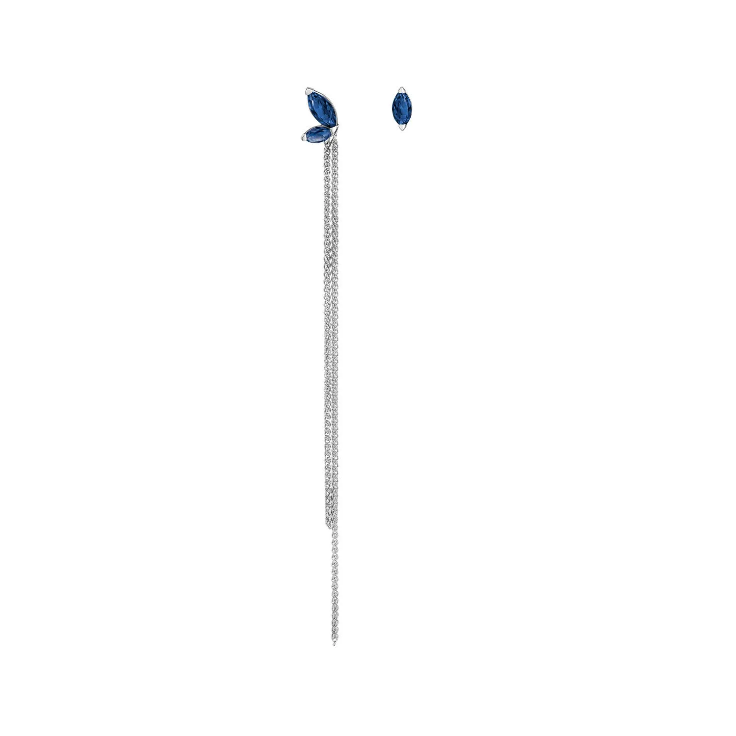Defne Mismatch Earrings | Sapphire