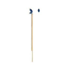 Defne Mismatch Earrings | Sapphire