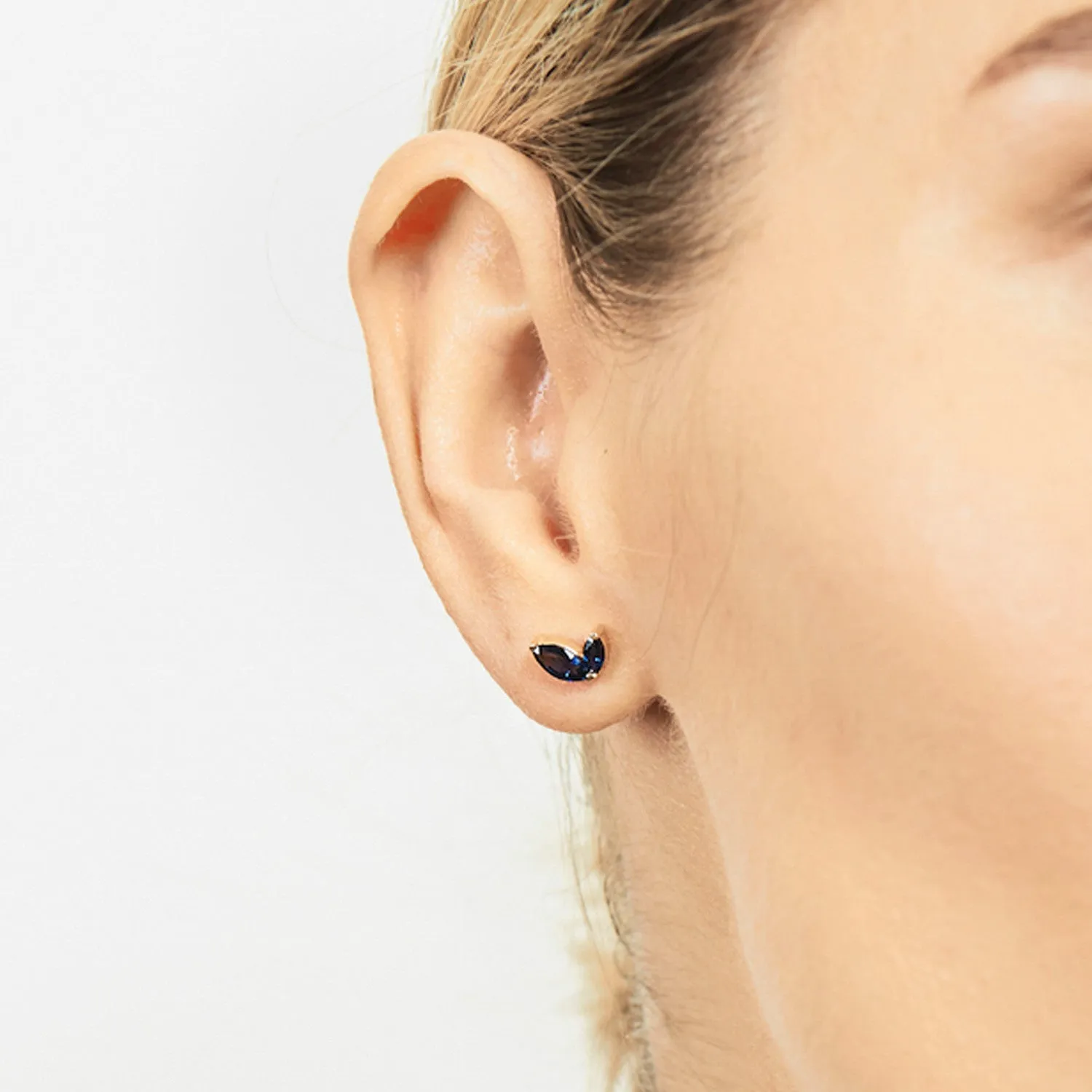 Defne Mismatch Earrings | Sapphire