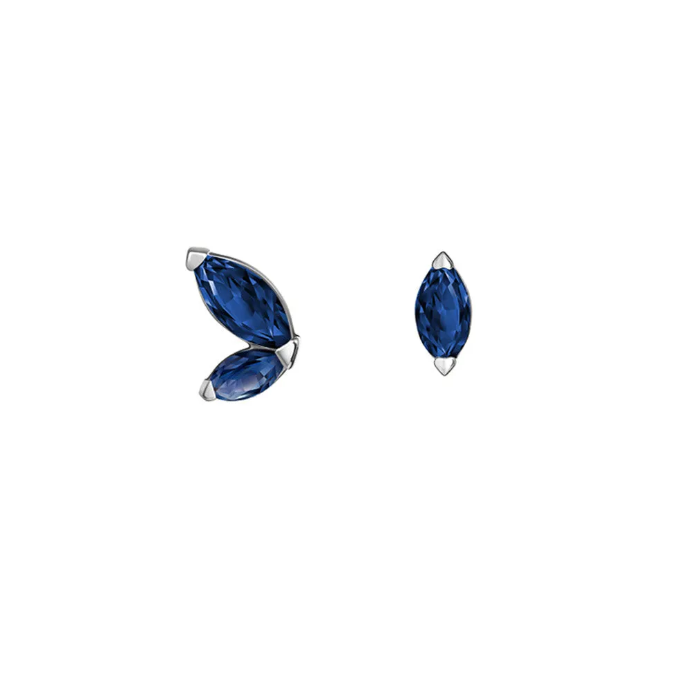 Defne Mismatch Earrings | Sapphire