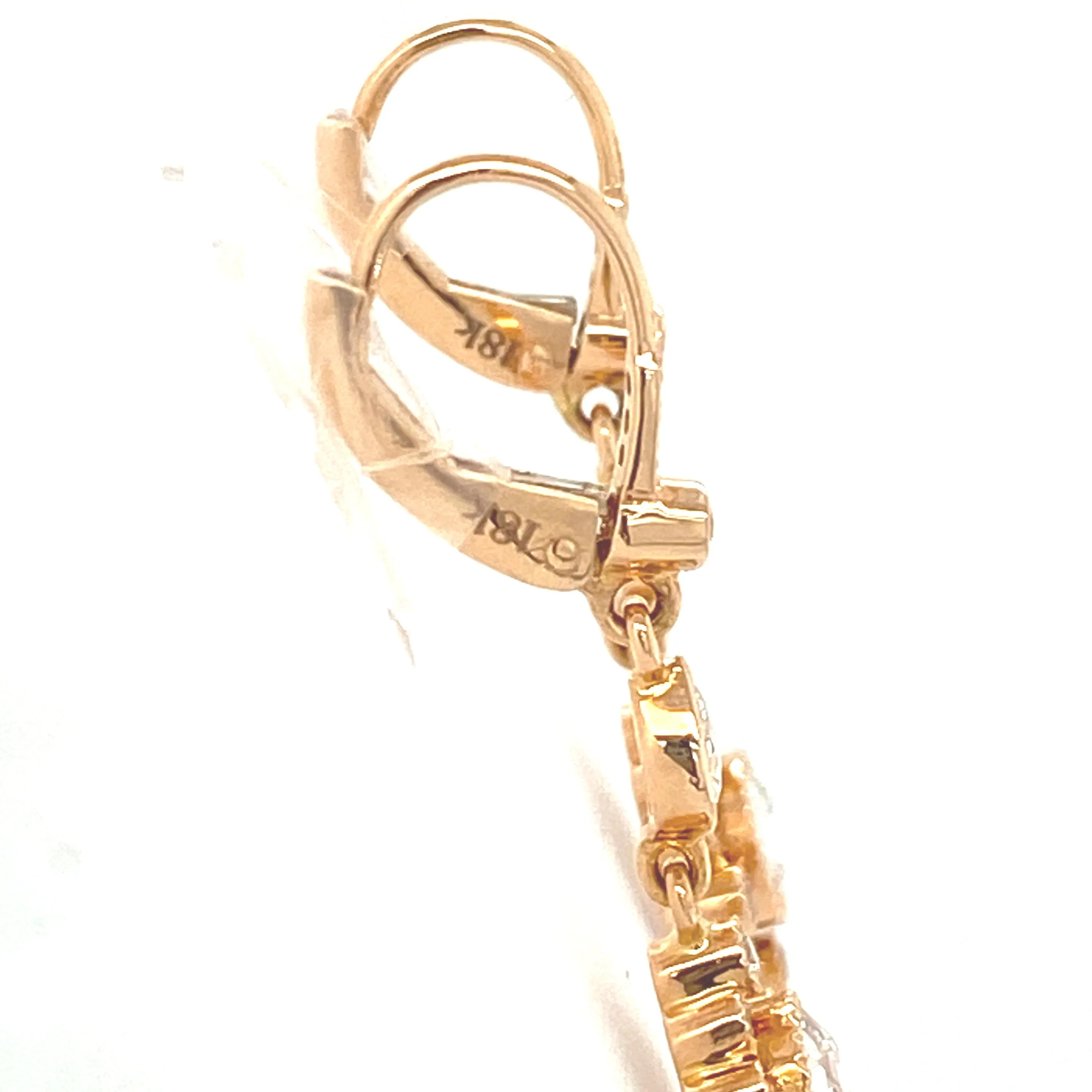 Diamond Drop Earrings in 18k Rose Gold
