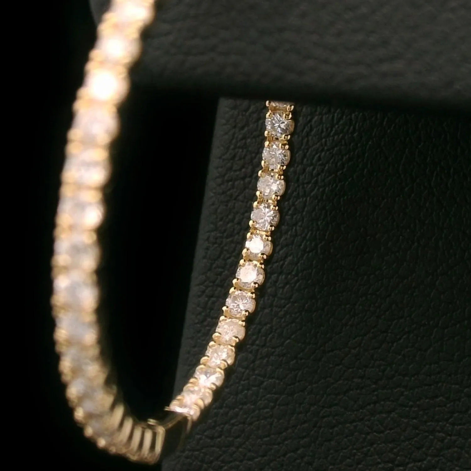 Diamond Hoop Earrings 14k Yellow Gold 1.50ctw