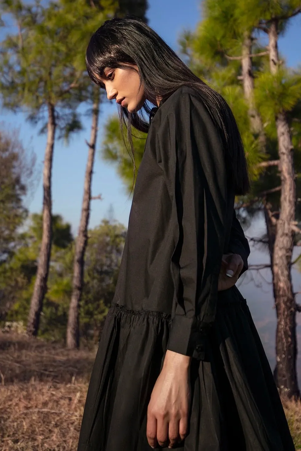 Divine Light Black Mini Dress