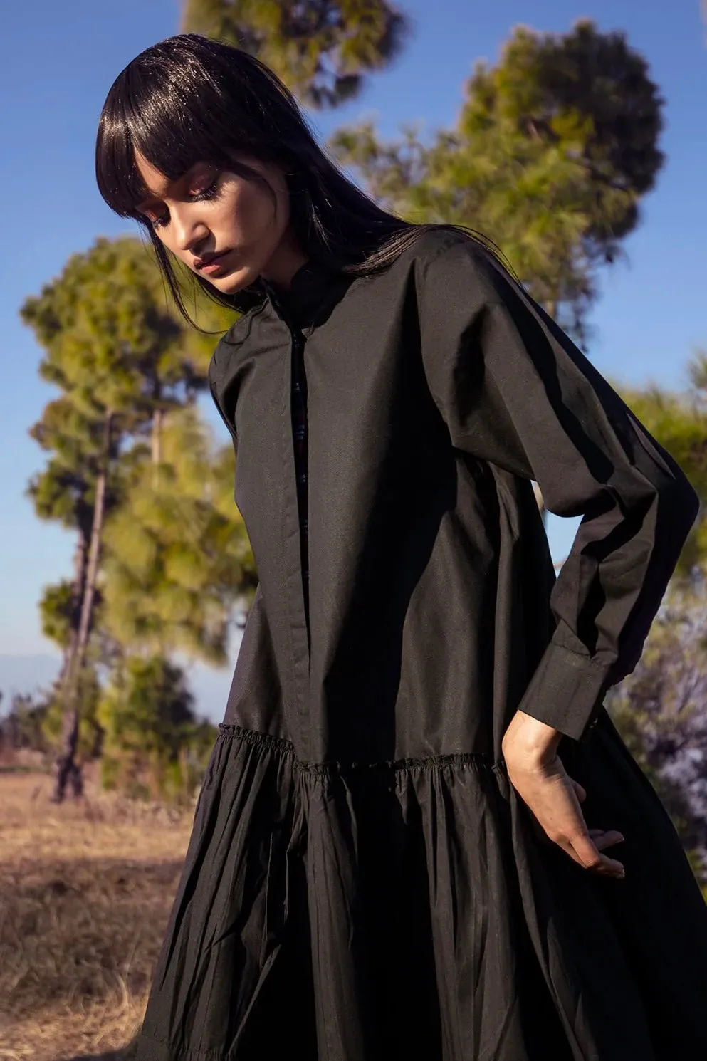 Divine Light Black Mini Dress