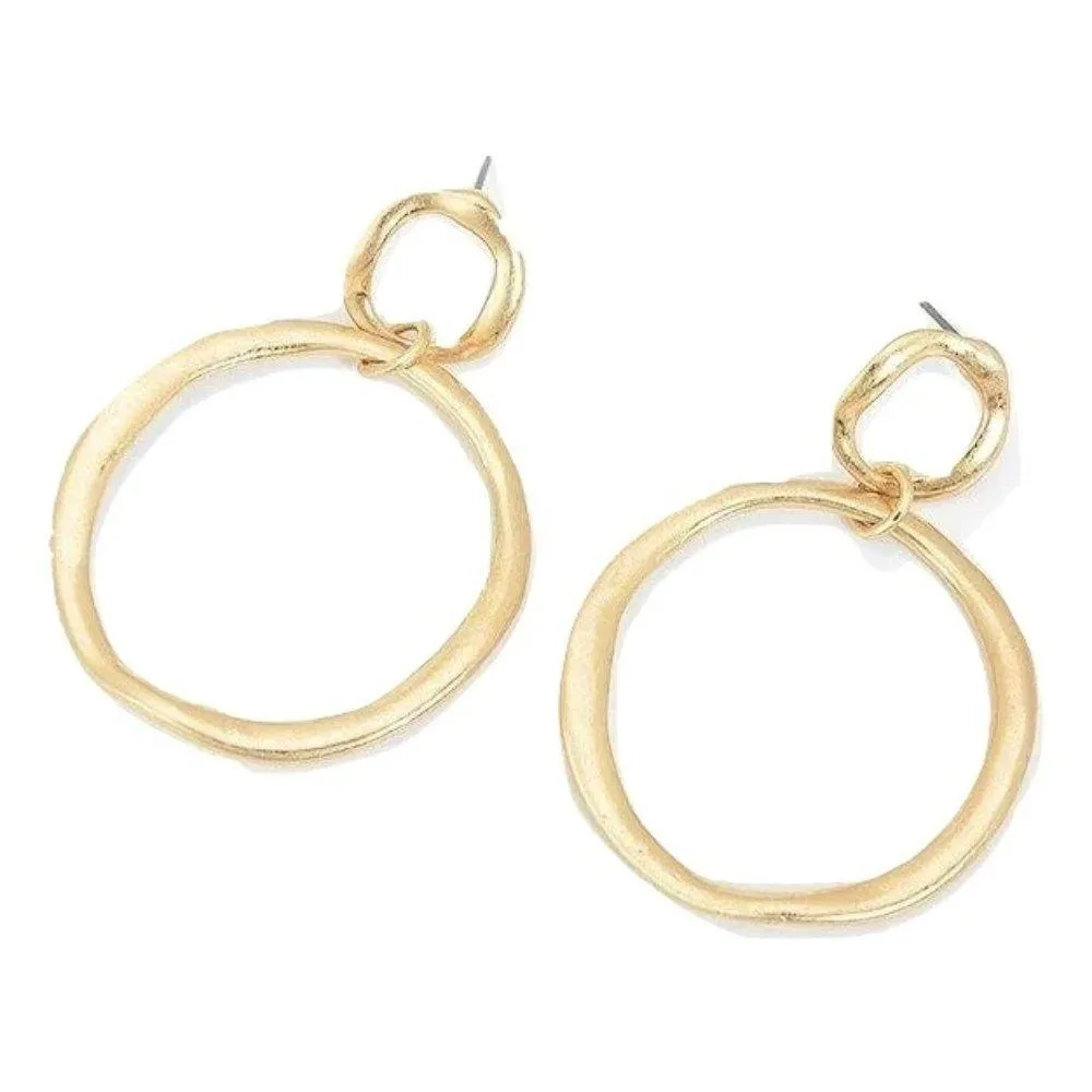 Double Hoop Dangle Earrings