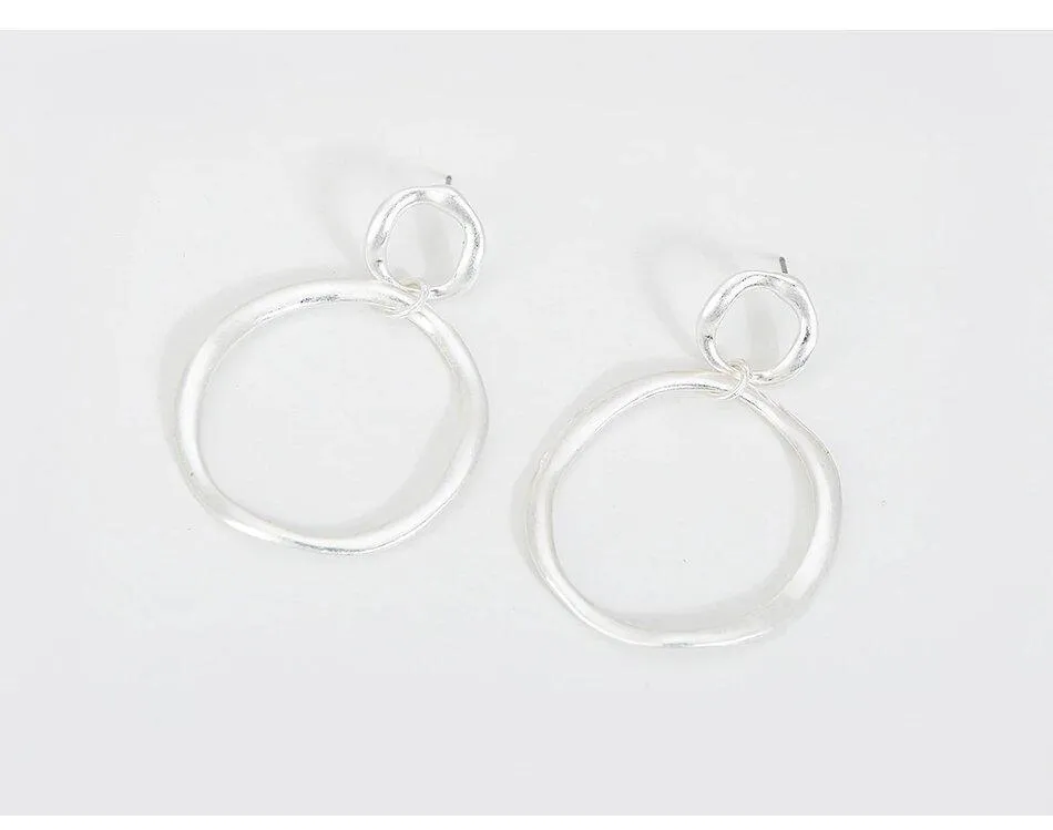Double Hoop Dangle Earrings