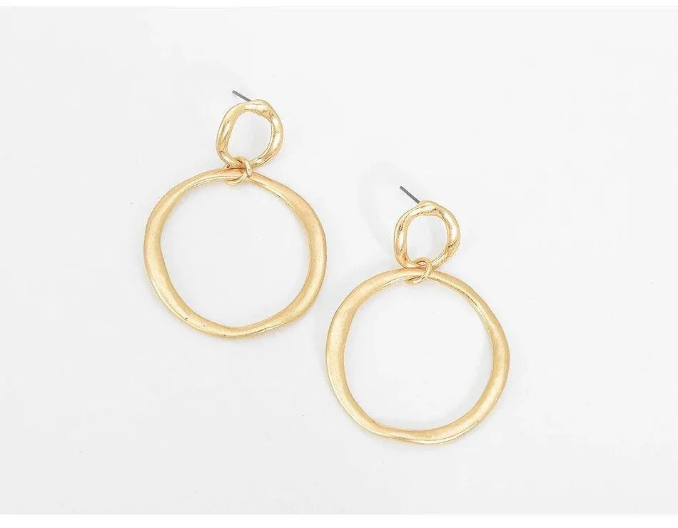 Double Hoop Dangle Earrings