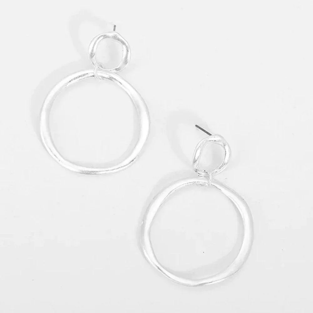 Double Hoop Dangle Earrings