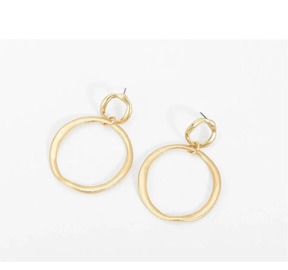 Double Hoop Dangle Earrings