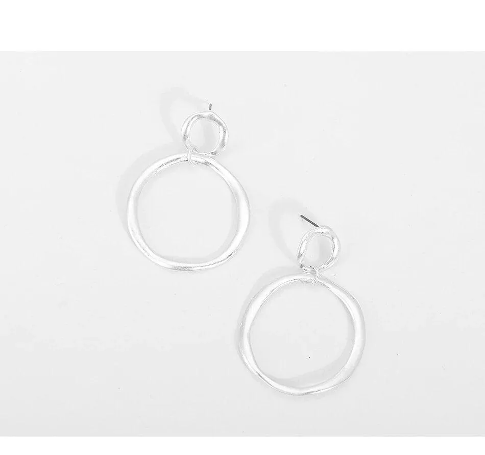 Double Hoop Dangle Earrings