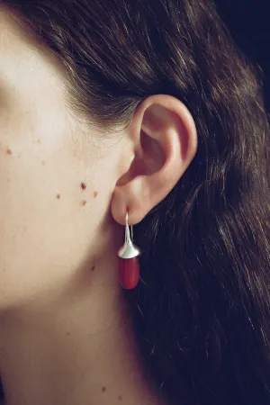 Dripping Stone Earrings in Carnelian