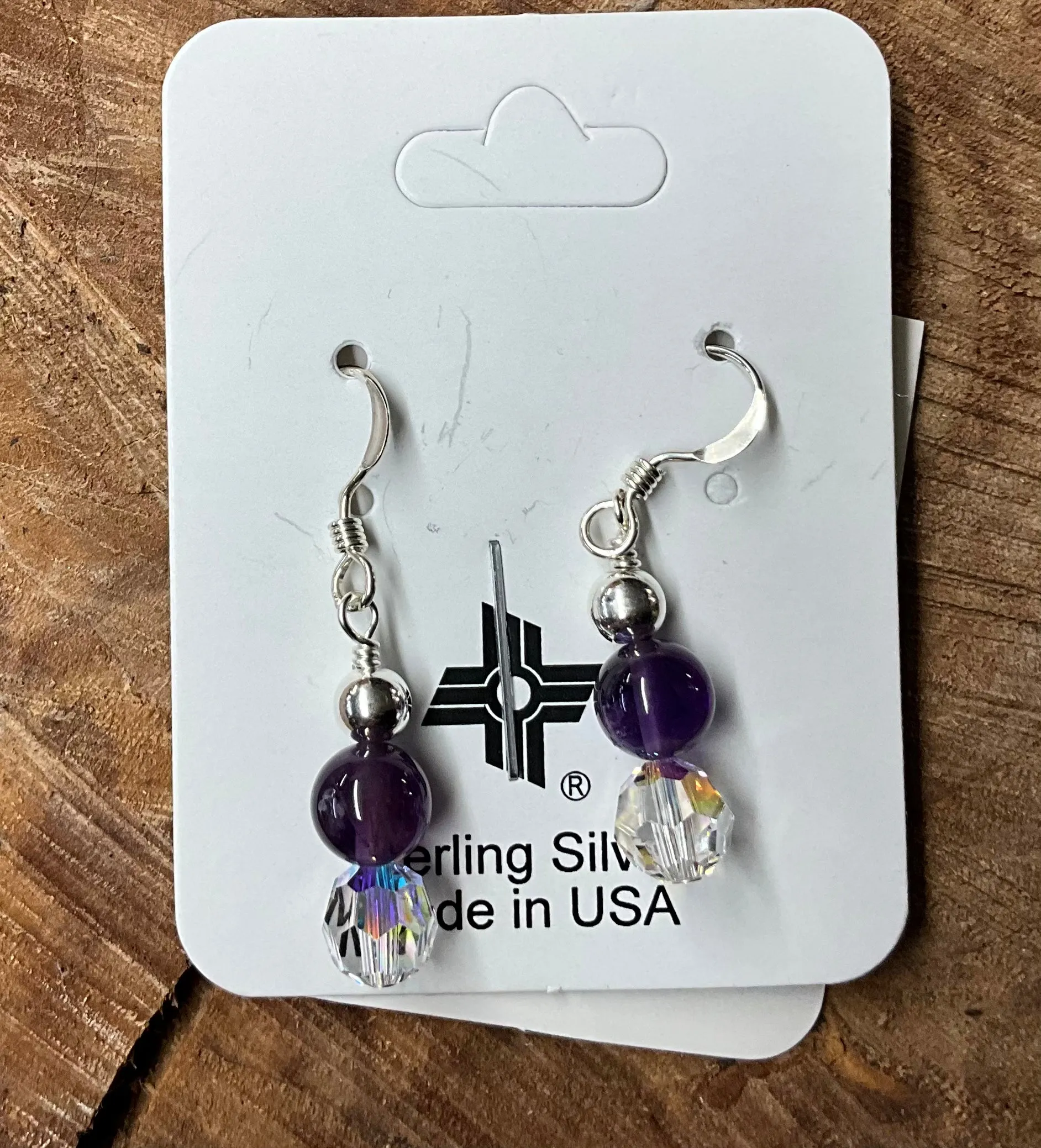 Earring Silver Amethyst