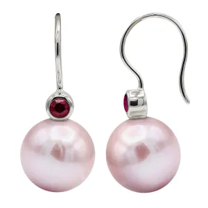 Earrings 14KW/0.9G PFW 2RD-0.07CT 9-10mm