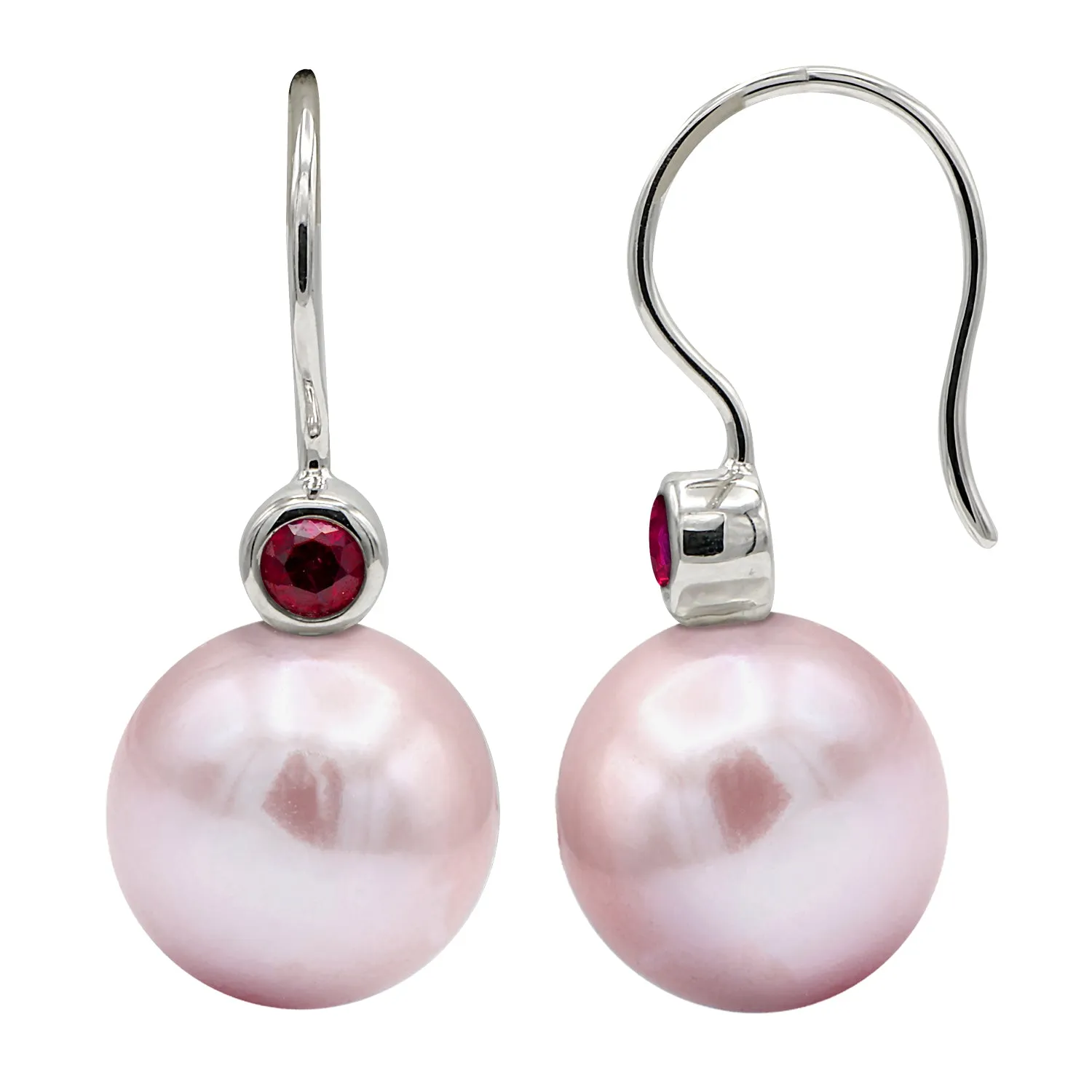 Earrings 14KW/0.9G PFW 2RD-0.07CT 9-10mm
