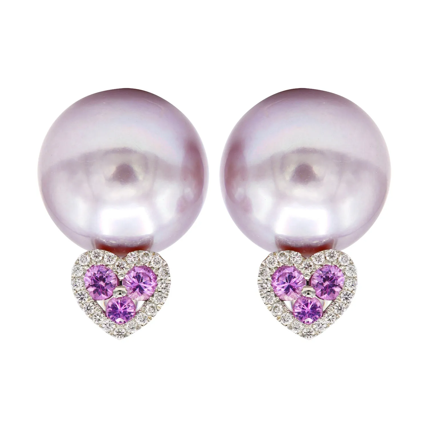 Earrings 14KW/1.9G P.FW 6PS-0.29CT 40RD-0.08CT 9-10mm