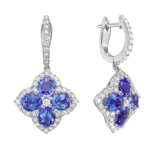Earrings 14KW/4.5G 8SAP-3.5CT 88RD-0.66CT